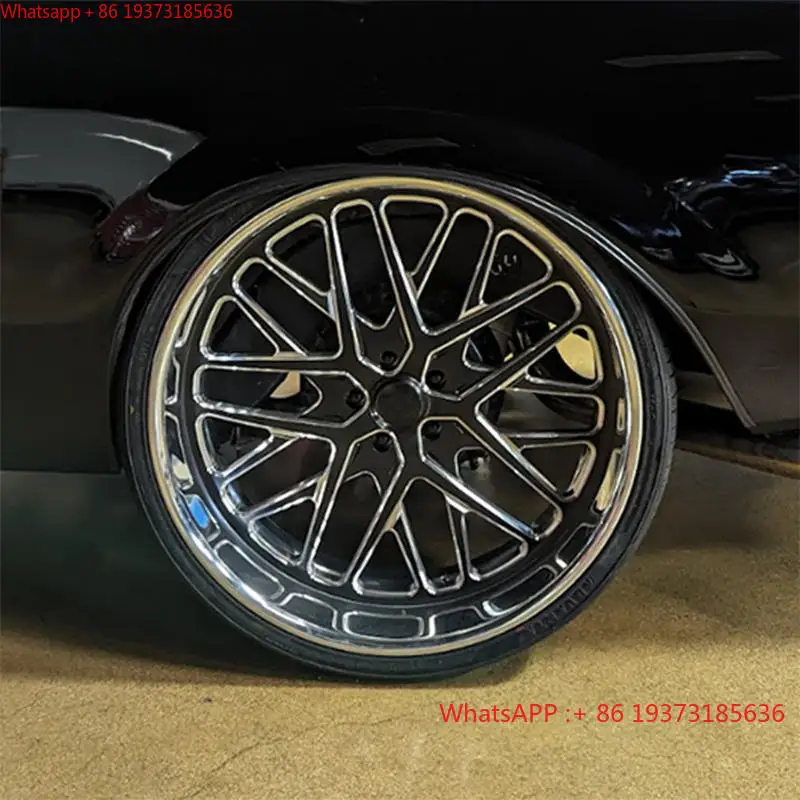 LZT-1140 Deep Dish Custom 22 24 26-Inch Rims 5x120 5x114.3 for Vintage Alloy Passenger Car Wheels 2 Piece for Chevrolet Truck