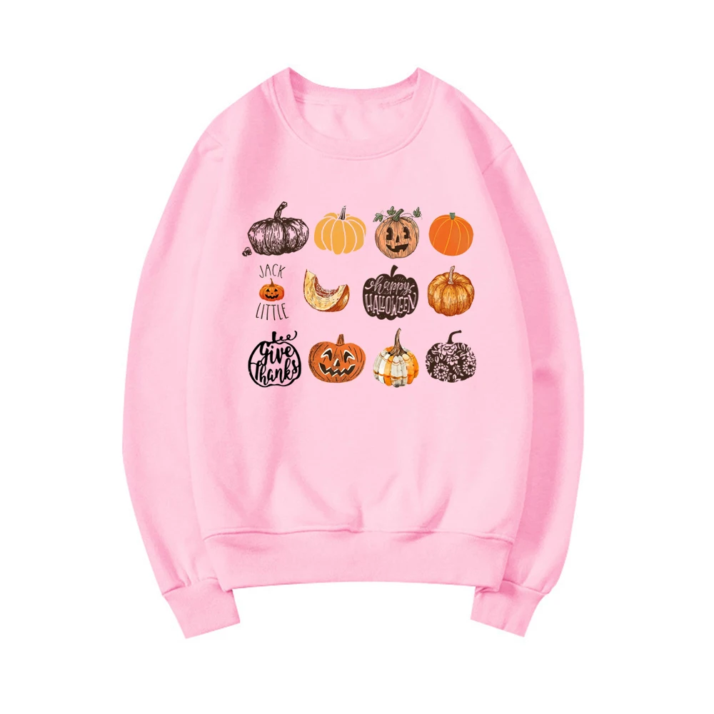 Halloween Sweatshirt Fall Harvest Pumpkins Jack O Lantern Unisex Sweatshirt Women\'s Fall Gift Harajuku Unisex Graphic Sweatshirt