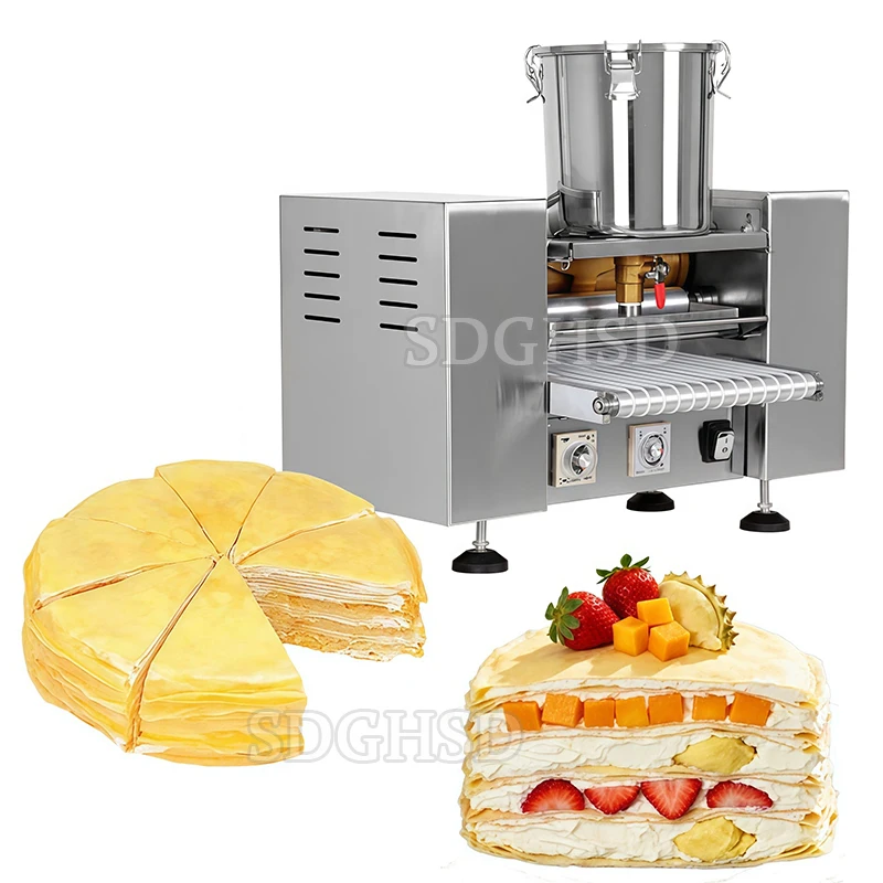 Commercial Automatic Thousand Layer Cake Pancake Skin Board Crepe Maker Making Machine Mini mille Crepe Cake Machine
