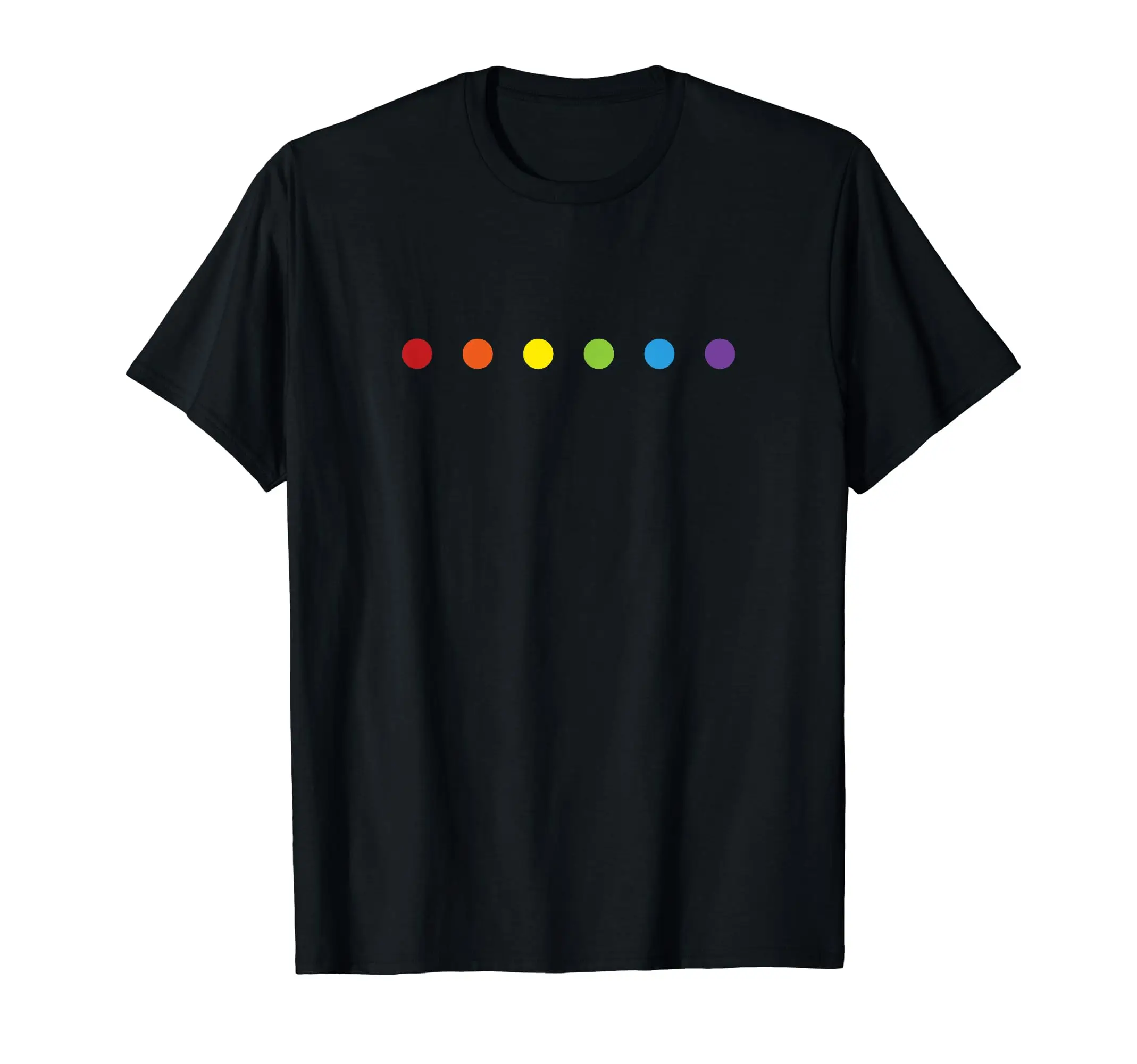 Rainbow Polka Dot  Pride Colors T-Shirt Round neck short sleeved shirt