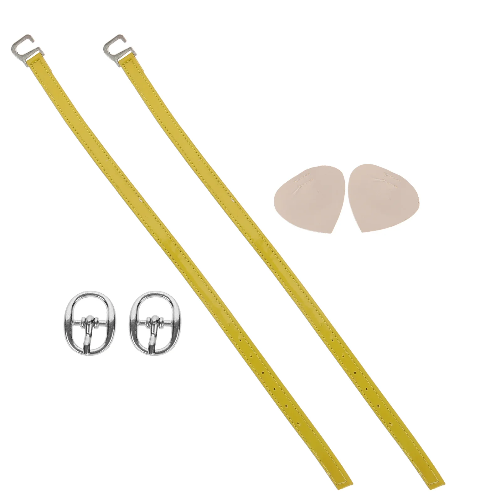 زوجان من أربطة الحذاء المضادة للسقوط، أوتار أحذية كسولة قوية، إكسسوارات مريحة بكعب عالٍ للنساء والفتيات والسيدات باللون الأصفر