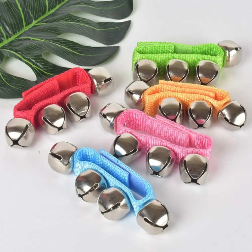 

5Pcs Wearable Kids Wrist Bells Multicolor Musical Bracelets Shake Rattles Toy Not Easy To Deform Gift Musical Rhythm Toys