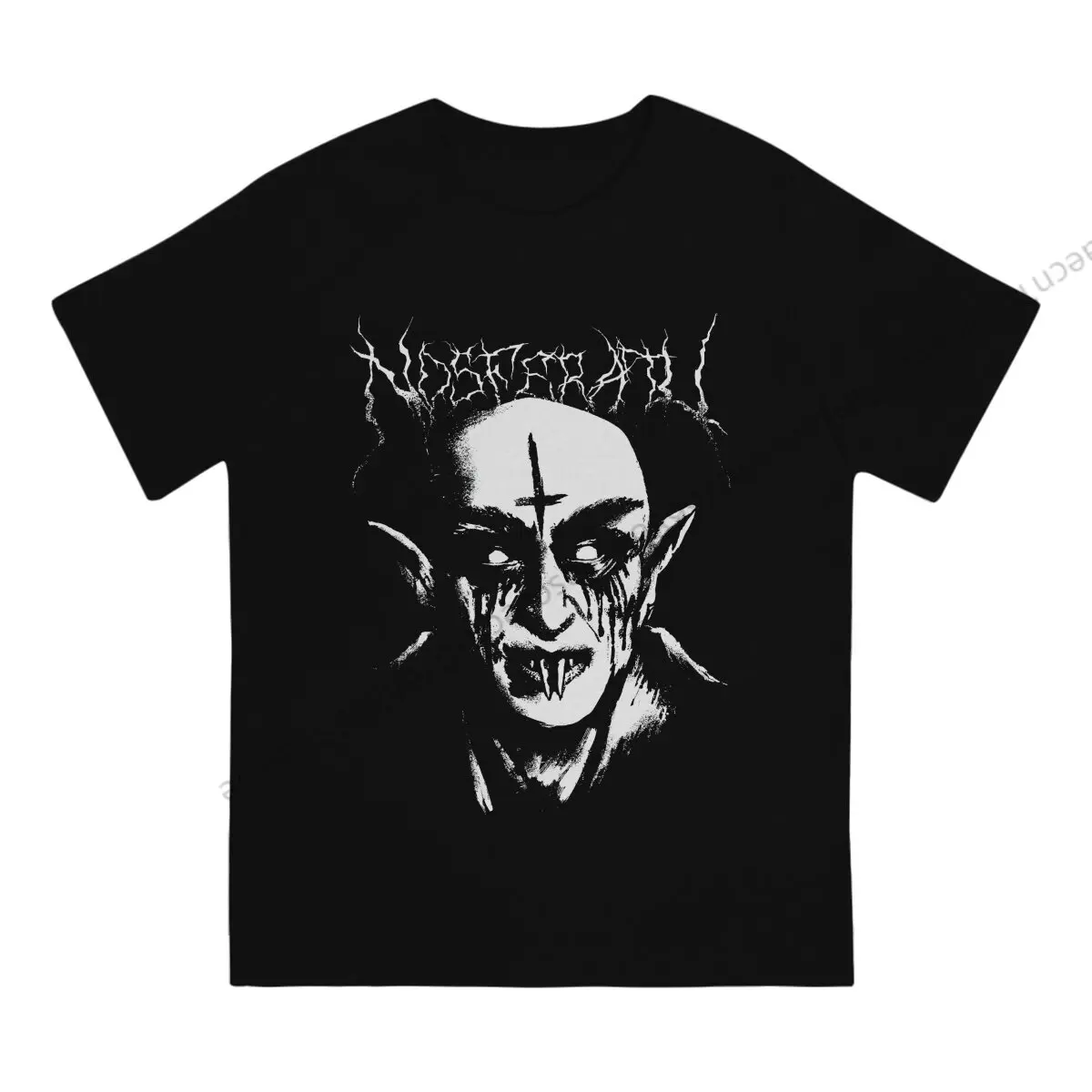 Nosferatu Horror Movie Black Metal Tshirt Homme Men's Streetwear Cotton T Shirt For Men