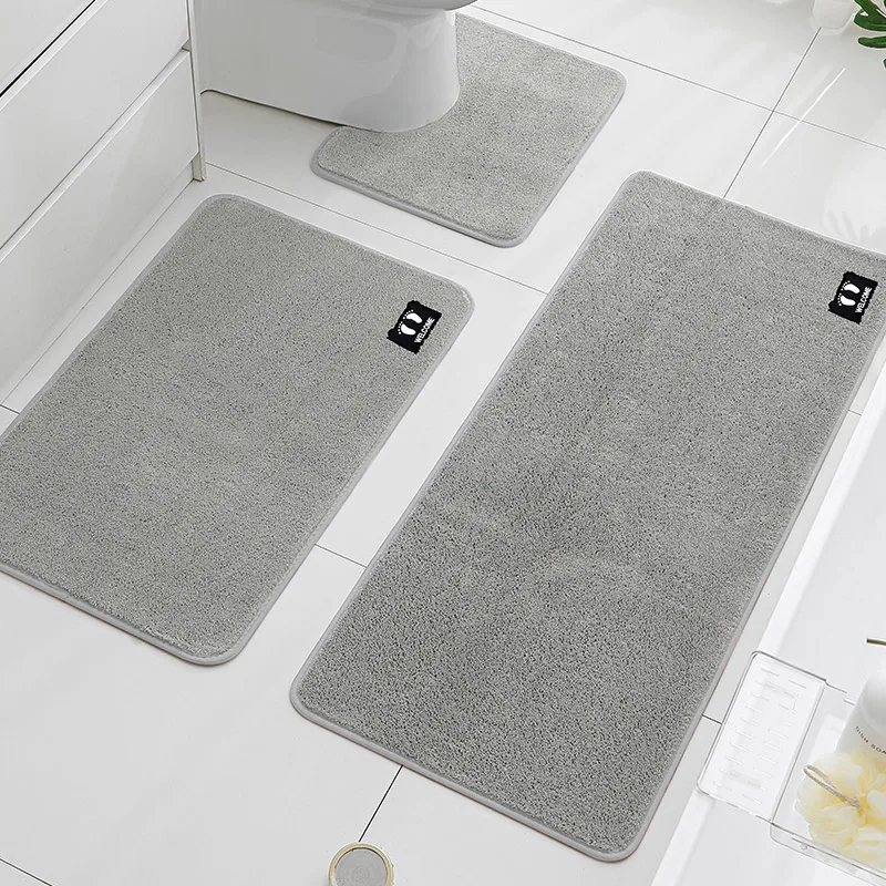 

3-piece plush bathroom mat, bathroom non-slip absorbent mat, bathtub mat, ultra-soft and comfortable high-class bath blanket bat