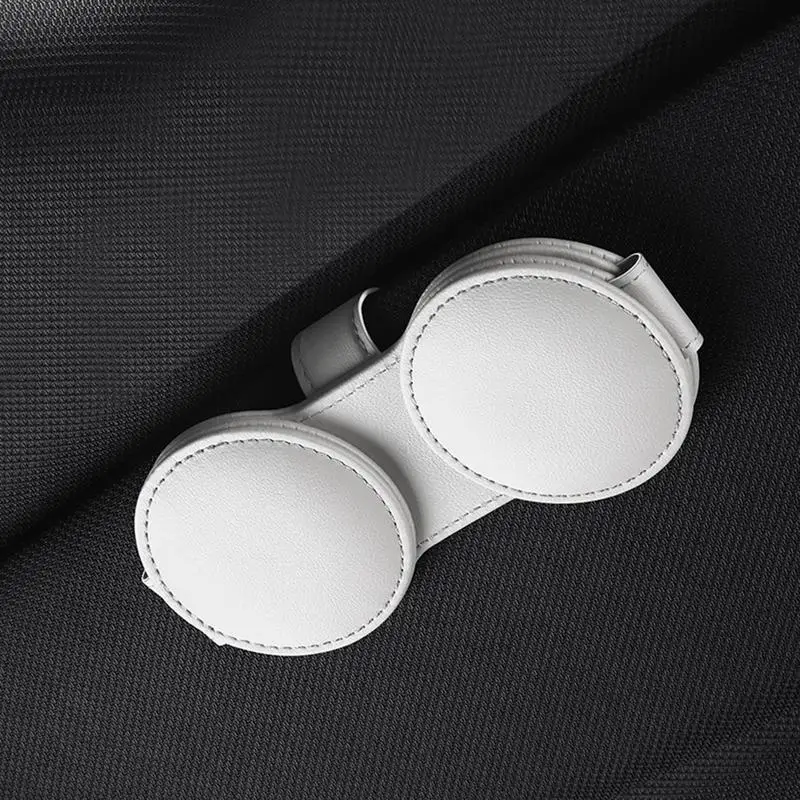 Round Car Sunglass Holder Clips Magnetic Car Visor Glasses Clip with Double-Ends Sunglasses Organizer for All Size Eyeglasses