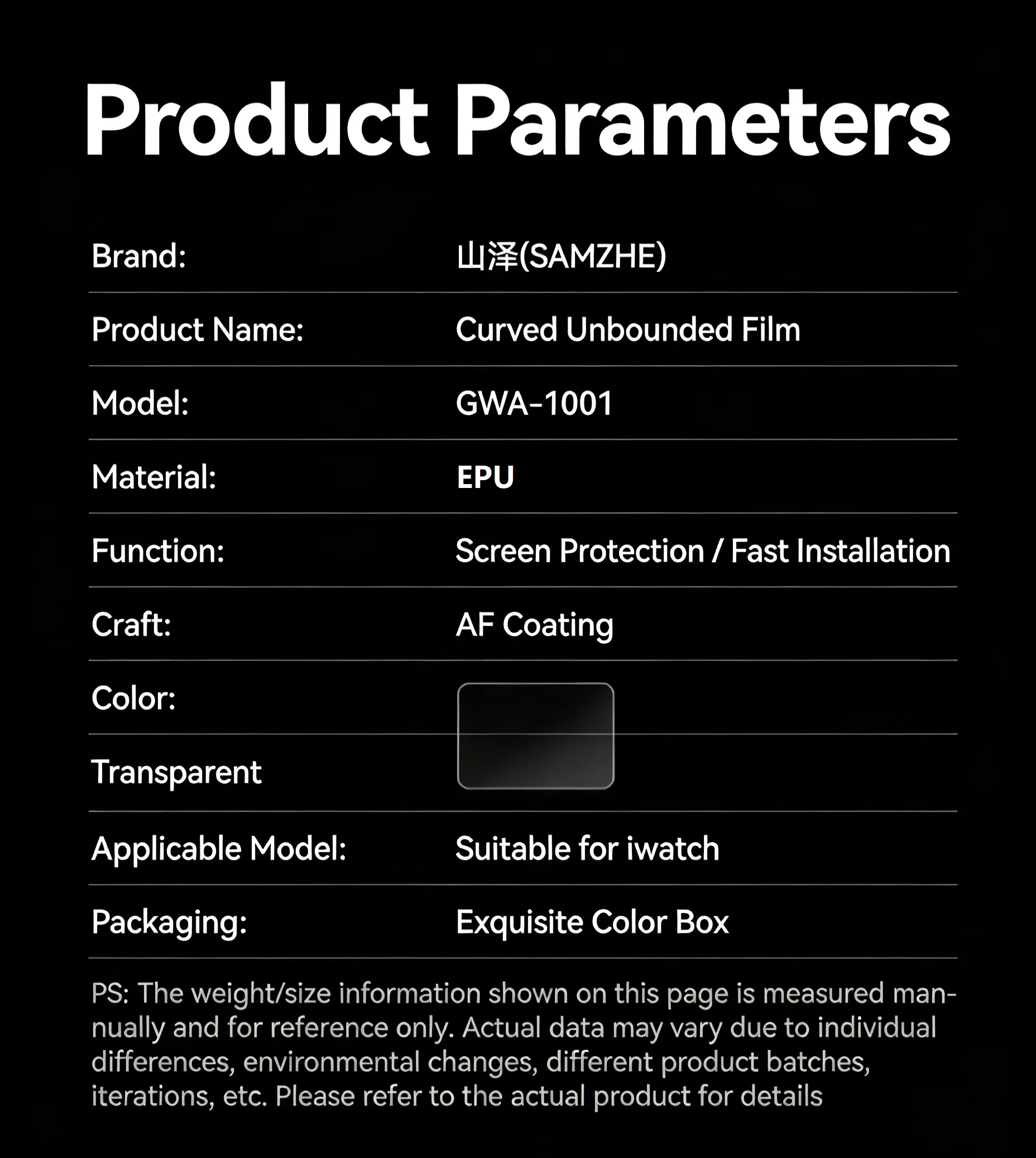 SAMZHE Displayschutzfolie für Apple Watch Serie 11/10/9/8/7/6 SE/SE2/SE3 40–46 mm, vollständig abdeckender Schutz, weichere Schutzfolie – Detail 13