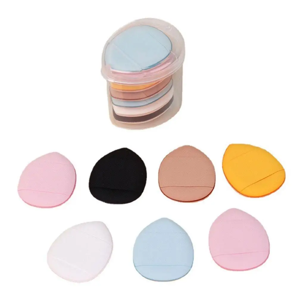 6PCS Mini Finger Puff Foundation Powder Detail Makeup Sponge Face Concealer Cream Blend Cosmetic Accessories Makeup Tools