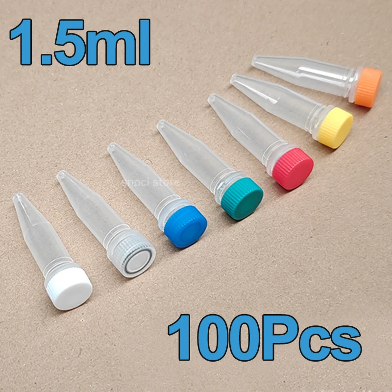 1,5 ml Kunststoff-Kryovial mit Schraubverschluss, gefrorenes Reagenzglas für Labor und Wissenschaft, mit Deckel, Gefrierbehälter, 100 Stück – Detail 4