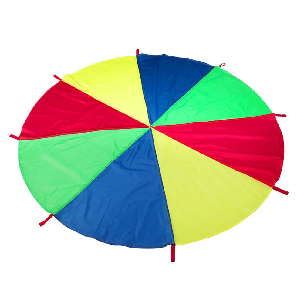 Games Colorful Umbrella Kids Recreation Parachute Rainbow for Outdoor Playset Lightweight Children's Toys Boy