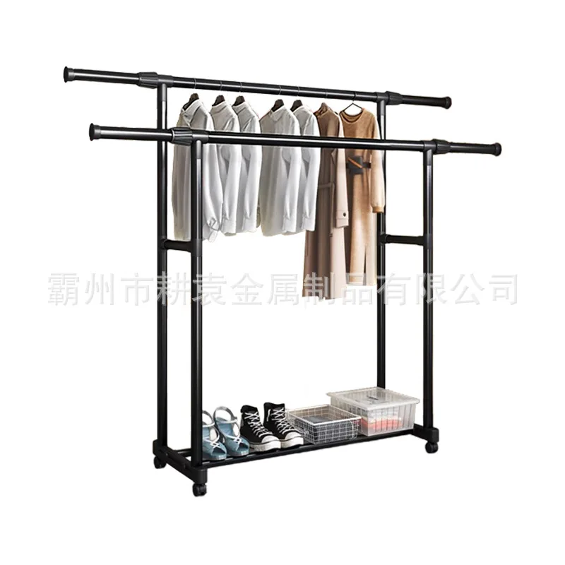 

Clothes drying rack floor single double rod to dry clothes