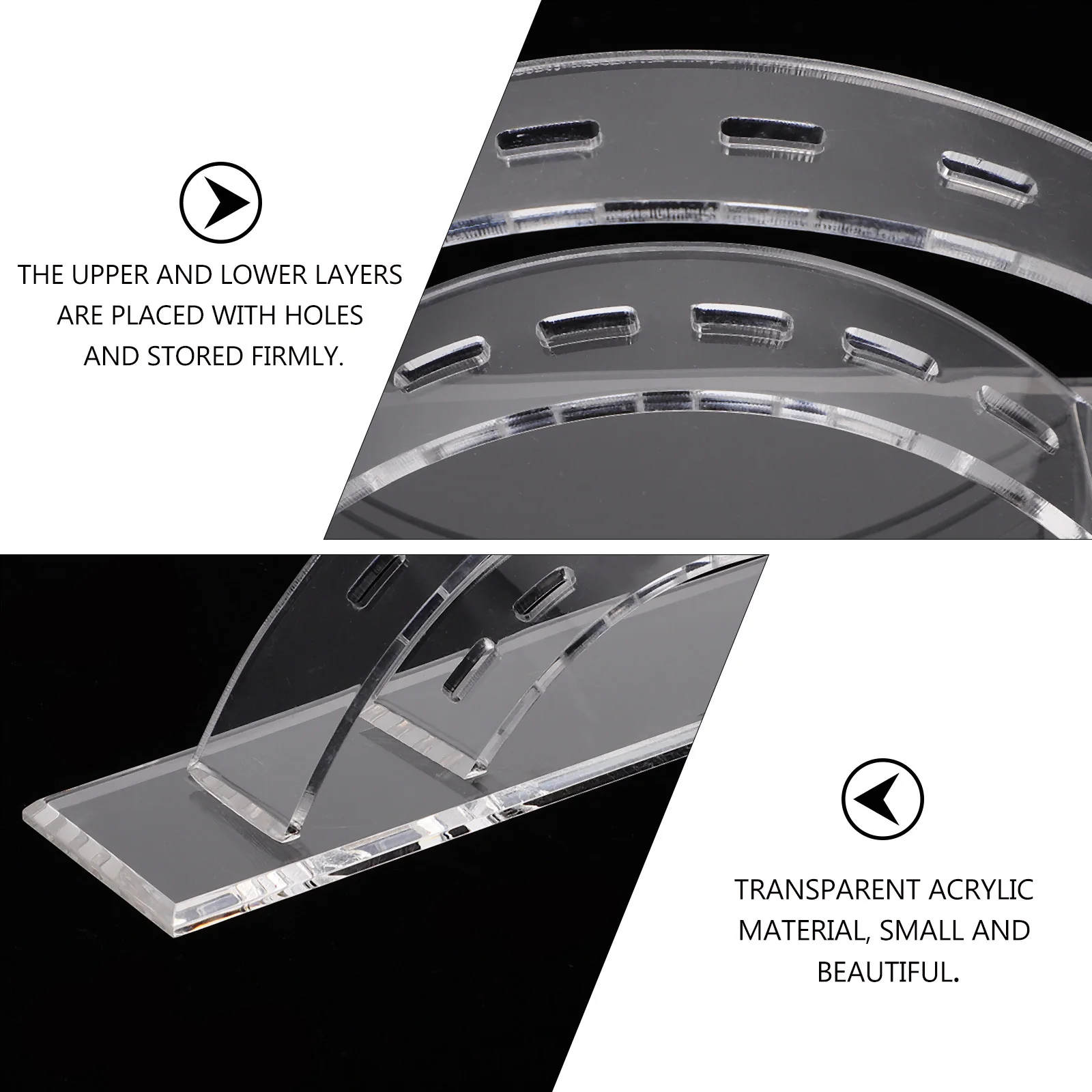 

1Pcs Eyelash Tweezers Stand Transparent Acrylic Makeup Tool Storage Rack with 6 Holes Organizer for Extension Tools Holder