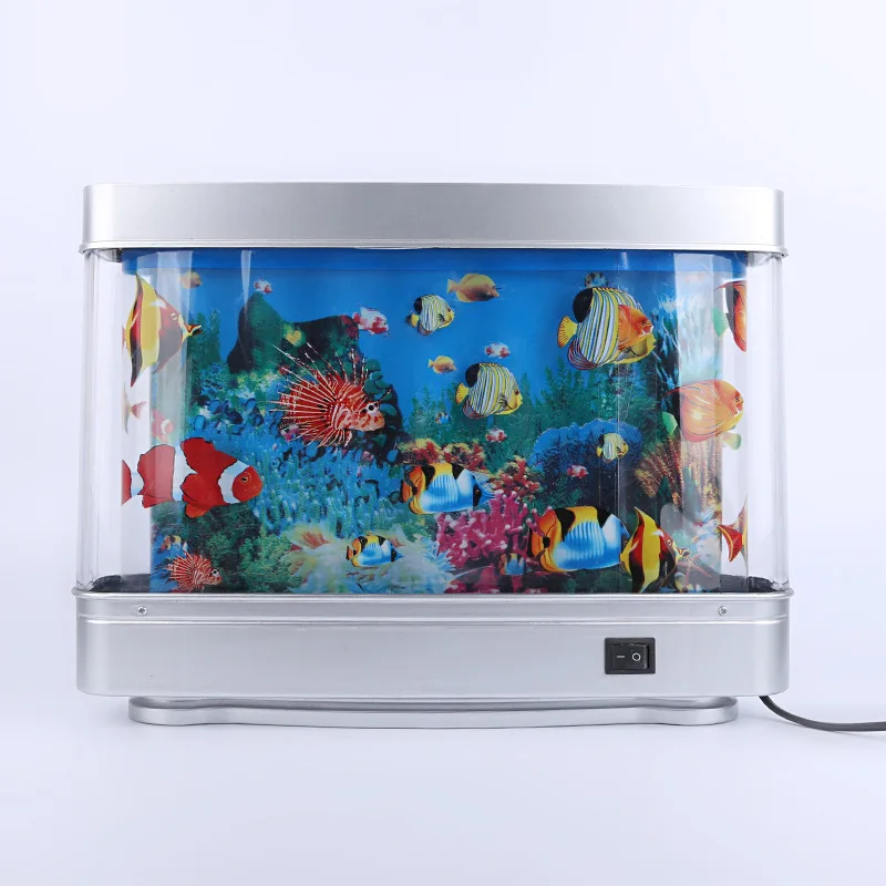 Artificial Tropical Fish Tank Lamps Aquarium Decor Virtual Ocean in Motion Night Light For Children Halloween Christmas Gift Toy