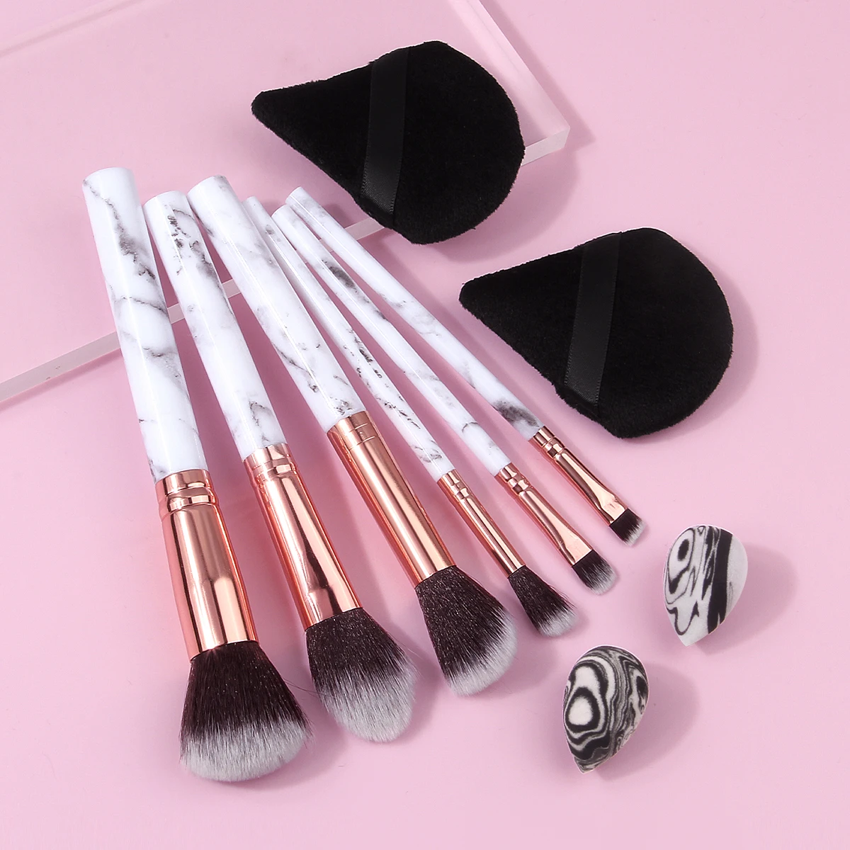 10Pcs Makeup Brush Set,Complete Face Eye Makeup Tools, Ideal for Makeup Beginners and Daily Makeup