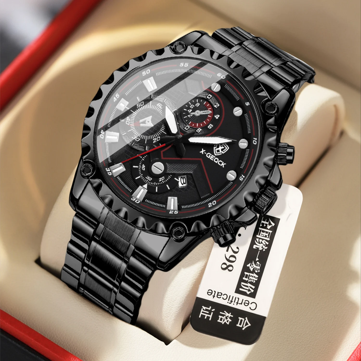 Swiss registered brand new fashion style men's watches multi-functional waterproof luminous student sports quartz watches