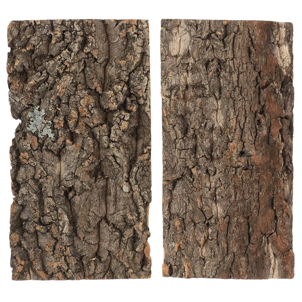 

2pcs Cork Bark For Reptiles Terrarium Decor Natural Background Bark Reptile Tank Accessories Turtle Climbing Platform Lizard