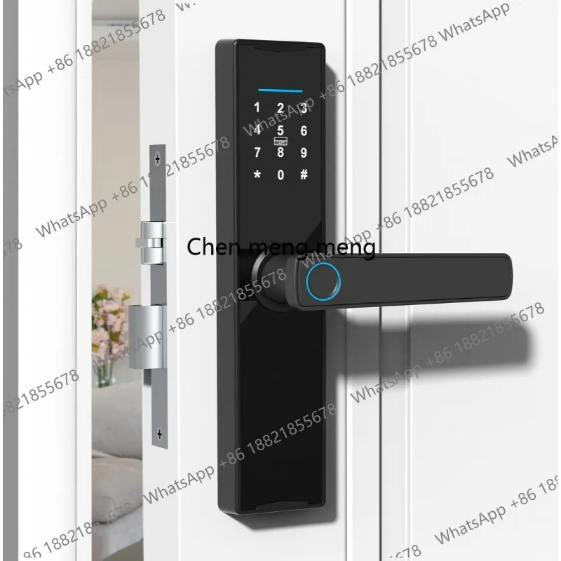 

Household wooden door electronic lock APP remote, password pass, smart fingerprint lock