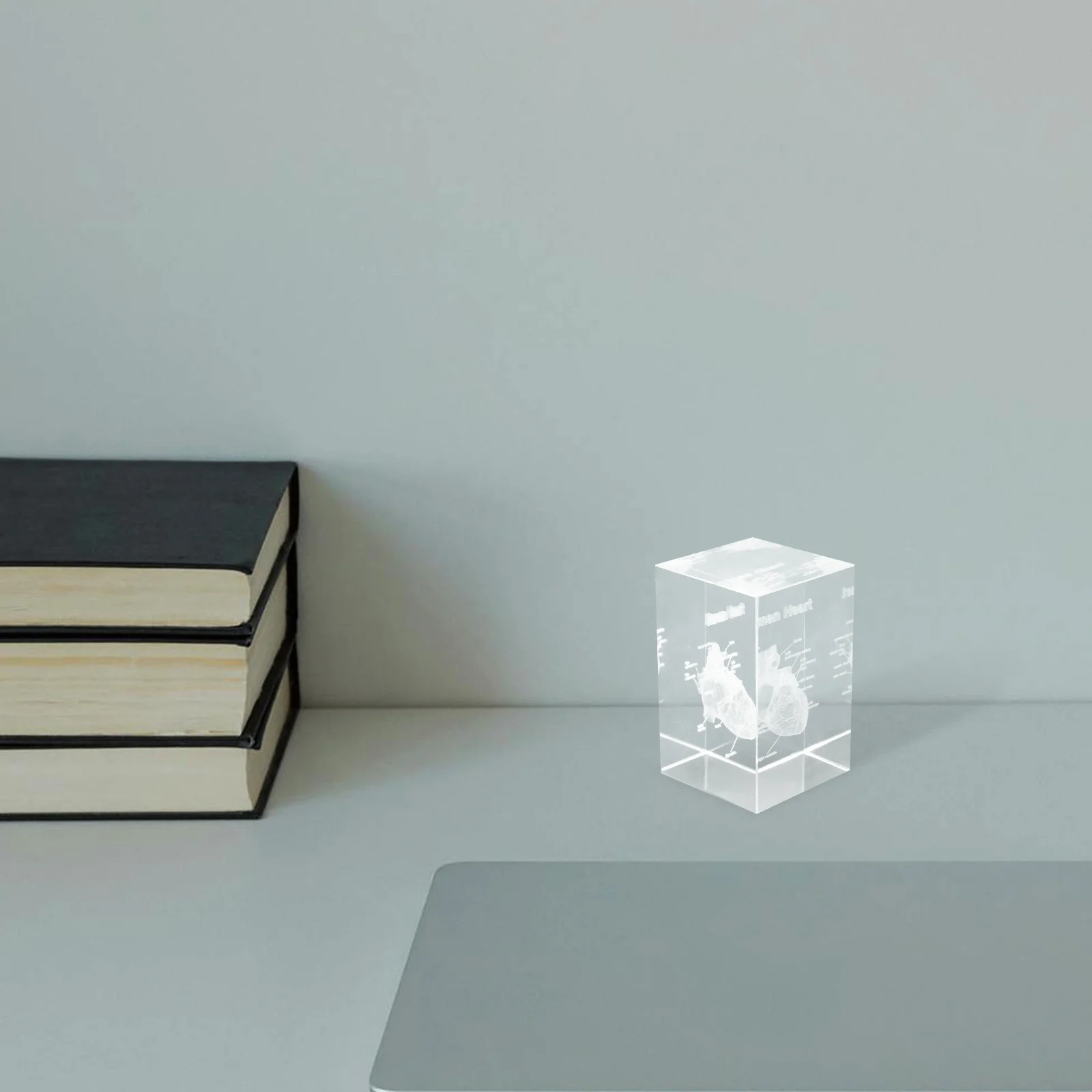 

Exquisite Crystal Heart Anatomical Display 3D Engraved Human Cardiac Structure for Science Education Medical Professional Office