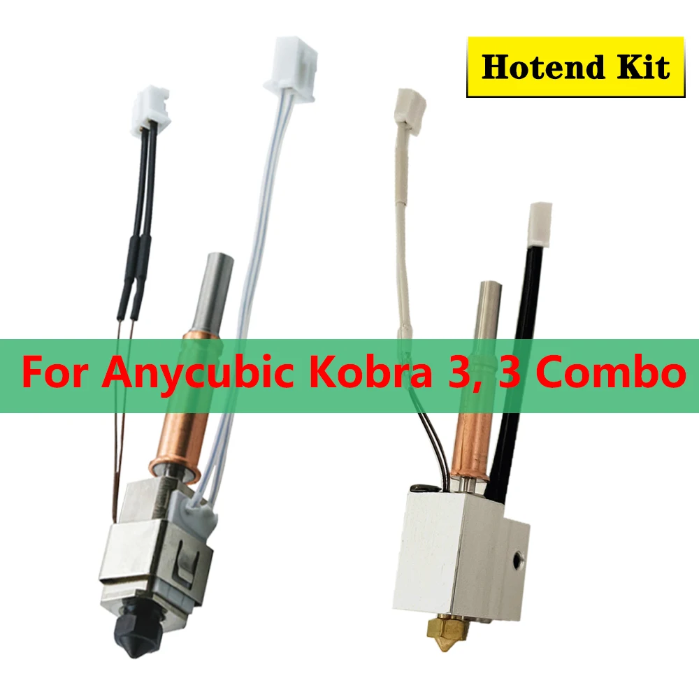 

Kobra 3 Combo Hotend kit For Anycubic Kobra 3 Bimetal Heatbreak 24V 60W Thermistor Heating Tube For Anycubic Kobra3 Combo Hotend