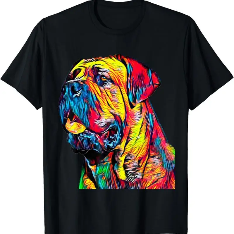 Camiseta con cabeza de perro mastín italiano Cane Corso