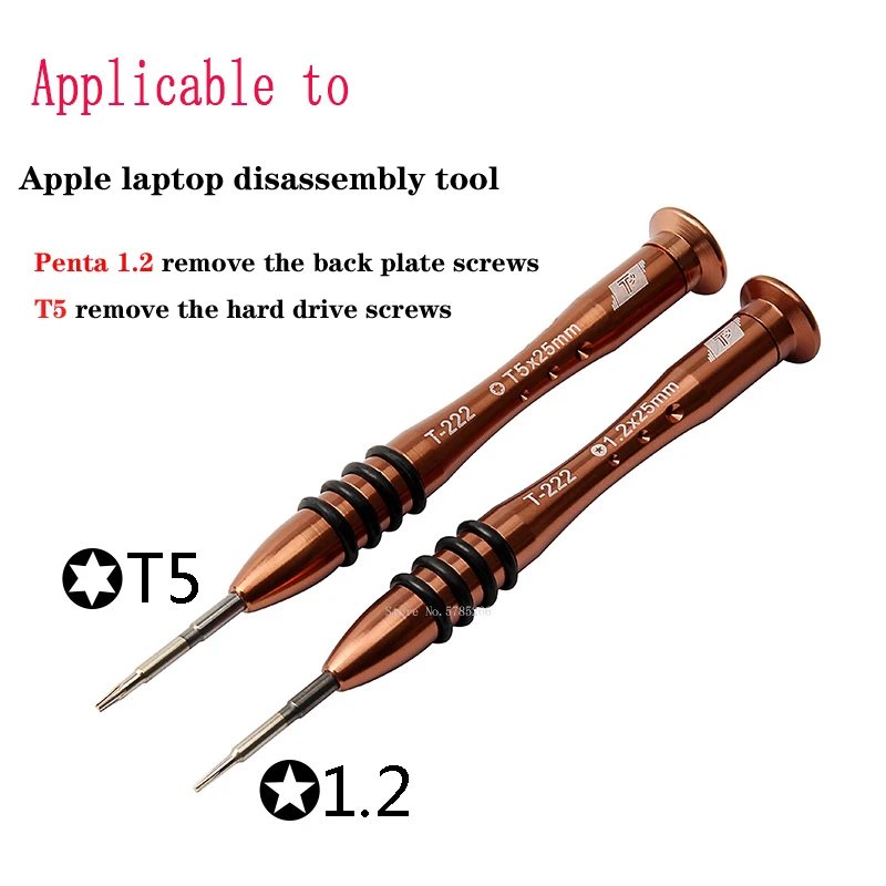 Narzędzie do demontażu specjalistyczne do laptopów Apple MacBook Air, śrubokręt metalowy pięcioramienny 1,2 mm