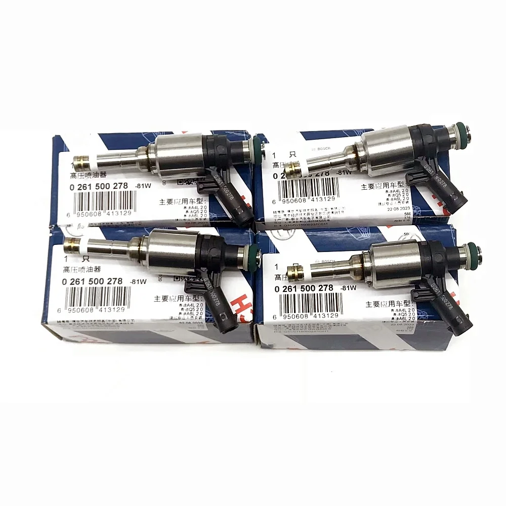 4X 06H906036G 0261500278 A4 A3 A5 TT T5 Eos CC 2.0L Beetle CC EOS Passat Cc Tiguan Jetta 2.0T L4 Fuel Injector  06H 906 036 G