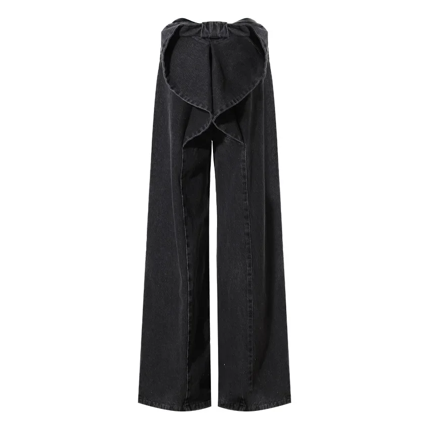 Denim Jeans donna pantalone donna Business abbigliamento da lavoro 1 paio di pantaloni a gamba larga Casual Hot Girl Wear