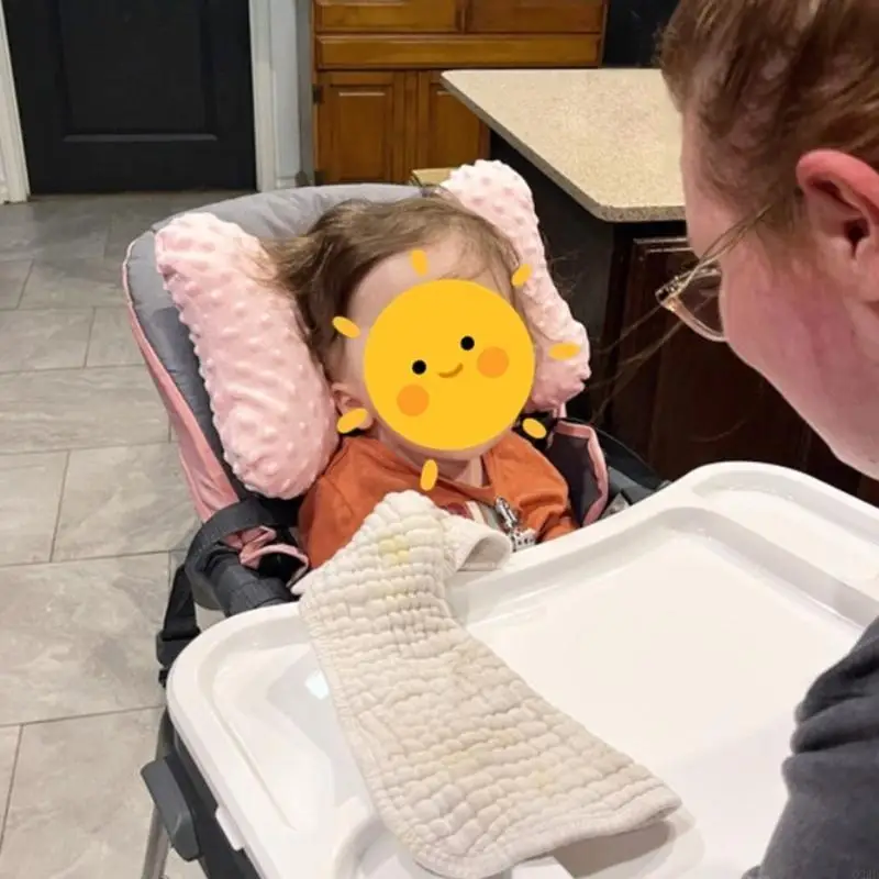 وسادة دعم رأس مقعد السيارة للأطفال Q22D مع أغطية حزامية لمسند رأس ناعم لحديثي الولادة