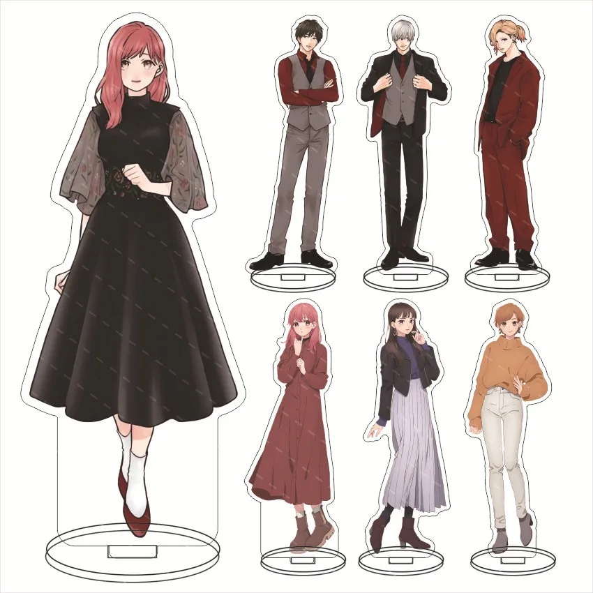 Anime A Sign of Affection Stand Cosplay Figures Yuki Itose Itsuomi Nagi Campus Love Model Plate Standing Doll Story Couple Gifts