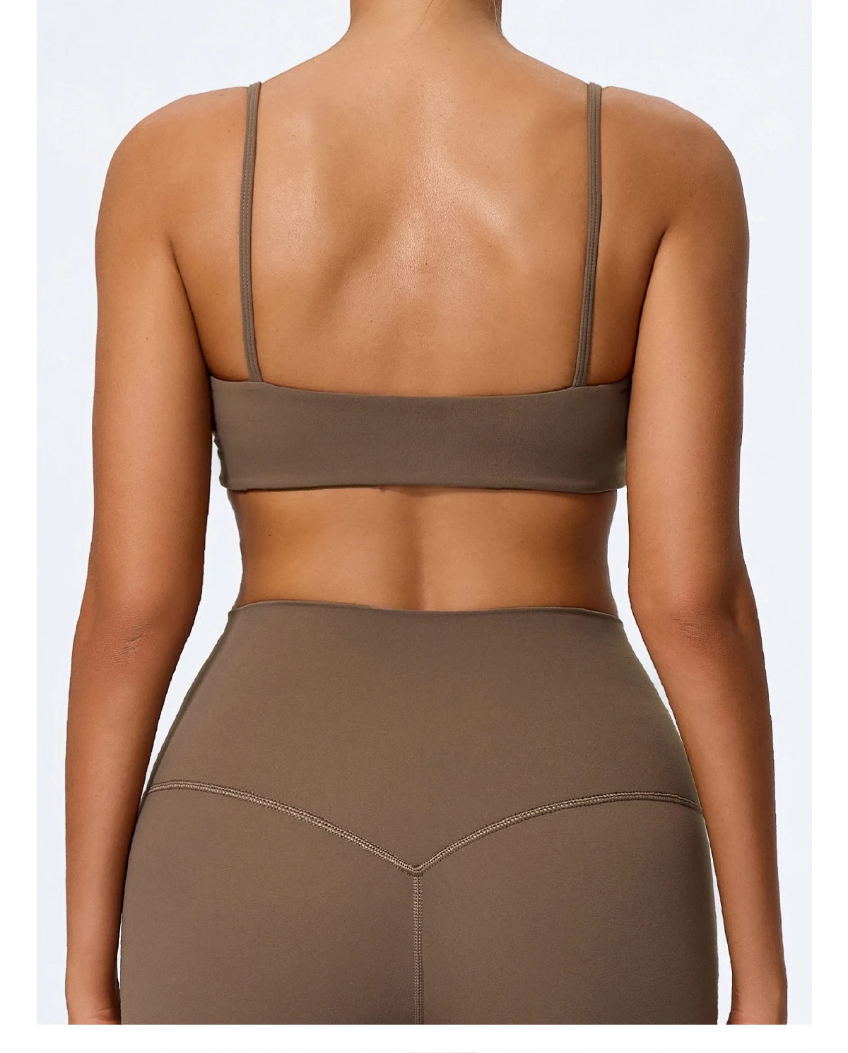 Ctenkevet Sommer Neu Damen U-förmiger Bandeau-Sport-BH für Fitness, Yoga und Workout – Rückenfreies Crop-Top für Frauen – Detail 17