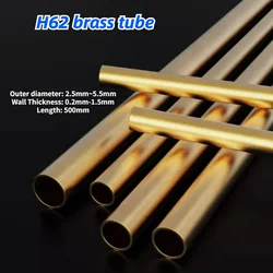 1Pcs Length 500mm H62 Brass Tube Capillary Tube OD 2.5/3/3.5/4/4.5/5/5.5mm Wall Thickness 0.2mm-1.5mm