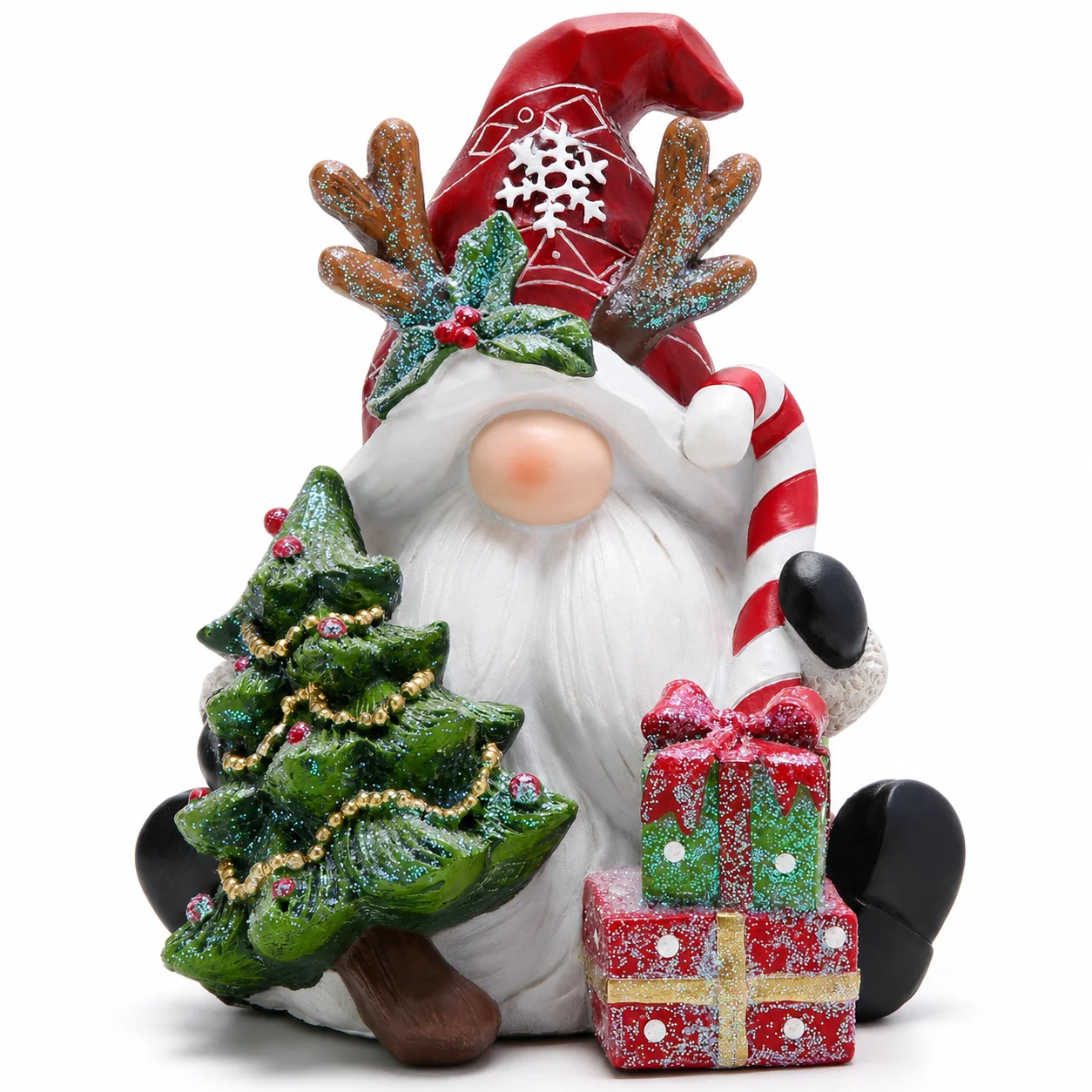 Hodao Resin Christmas Gnome Figurine, 6.1