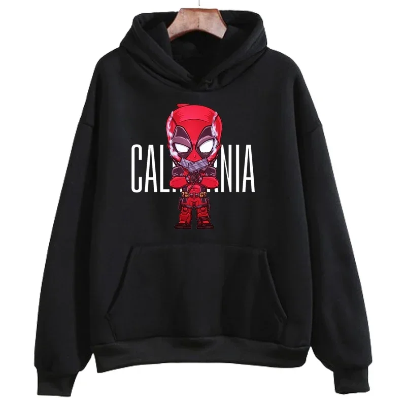 Disney Cartoon Hoodies Marvel The Avengers Superhero Deadpool Clothes Autumn Women Casual Sweatshirt Harajuku Aesthetic Tops