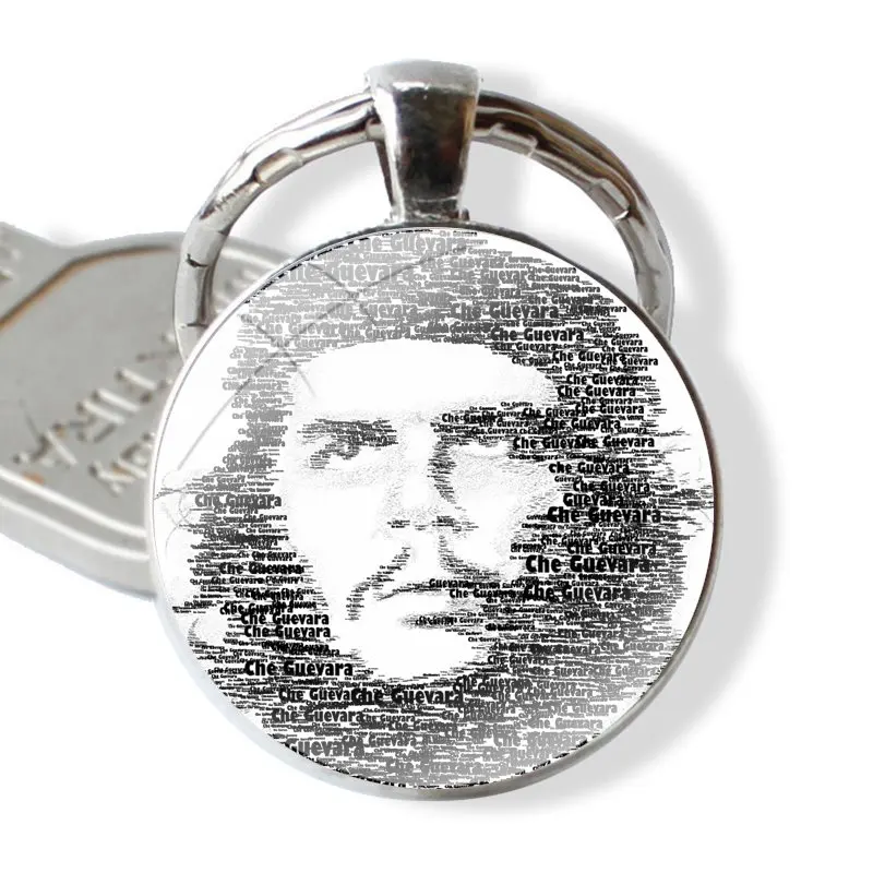 che guevara Smoking Che Guevara Cigar 25mm Glass Cabohcon Keychain Key Rings for Women Men Jewelry Gift