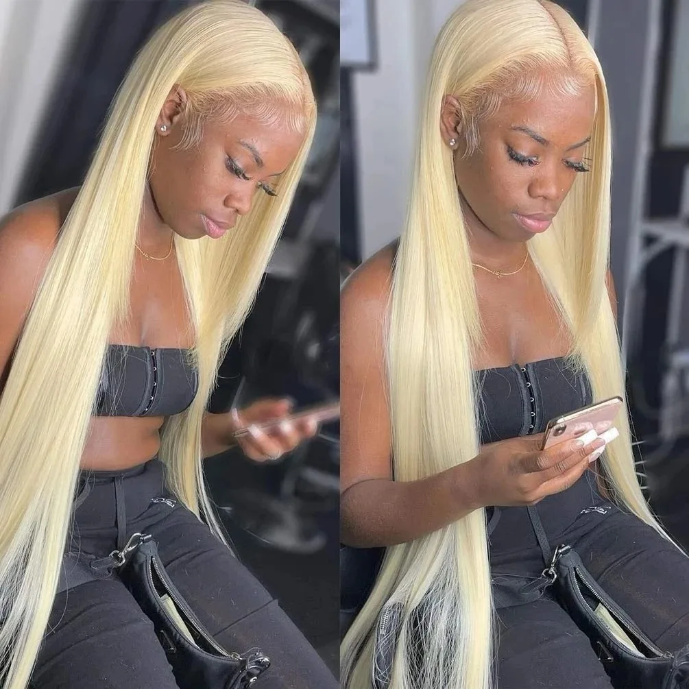 613 13x4 Lace Front Wig Human Hair Straight 613 Blonde HD Lace Frontal Wig 200 Density Honey Blonde Lace Front Wigs Pre Plucked