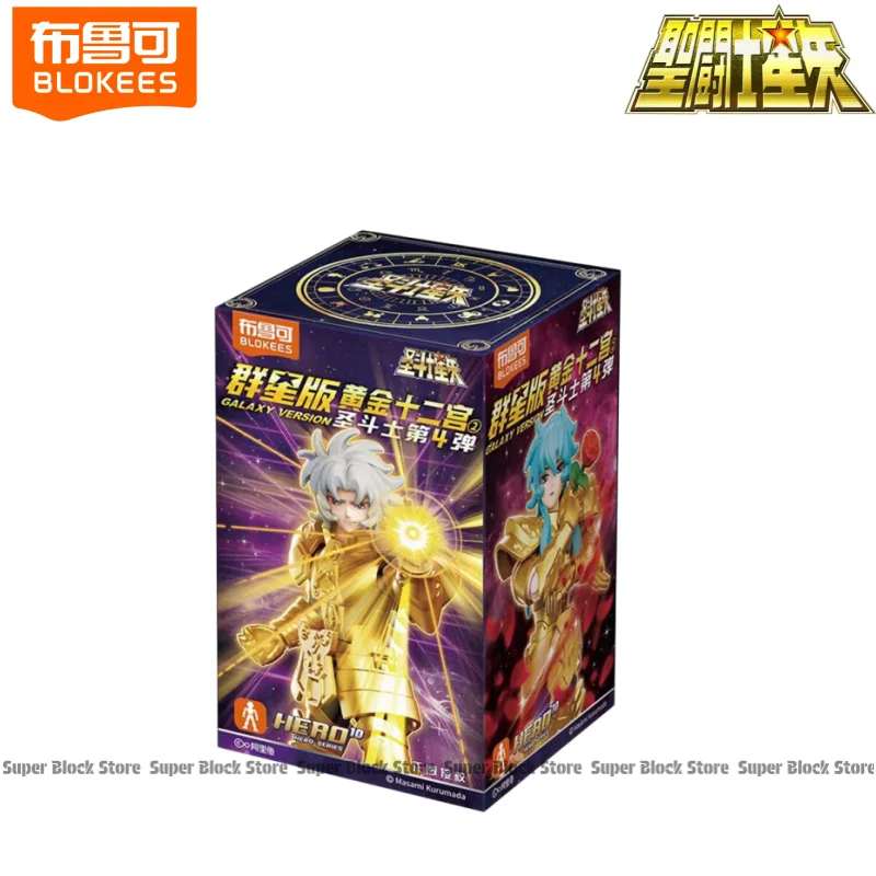 BLOKEES Saint Seiya Galaxy Edition Golden Zodiac 4e bouwsteen Man Assemblagemodel Speelgoed Cygnus Hyoga Draco Virgo Shaka Gift