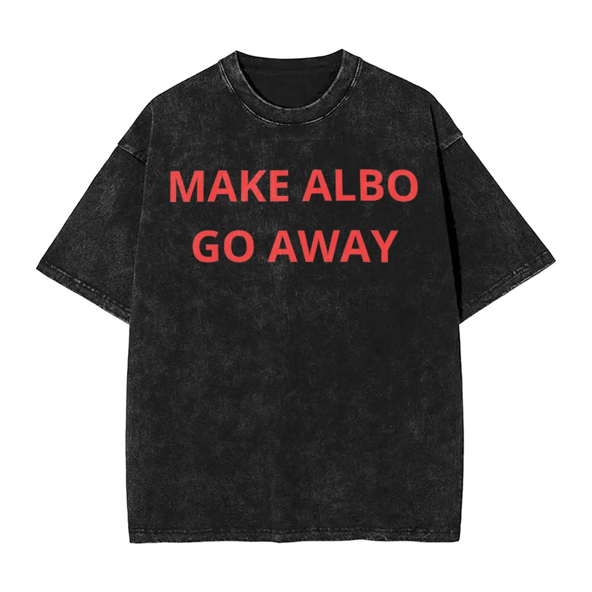 MAGA Make Albo Go Away  T Shirts for Men Cotton Vintage T-Shirt Round Neck  Tees Short Sleeve Clothes Summer