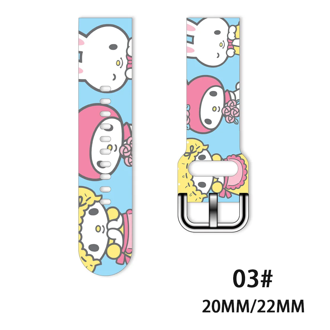 Sanrio-Correa de silicona con dibujos animados My Melody para Samsung Galaxy Watch, pulsera Amazfit para Huawei GT2 Pro, 20mm, 22mm