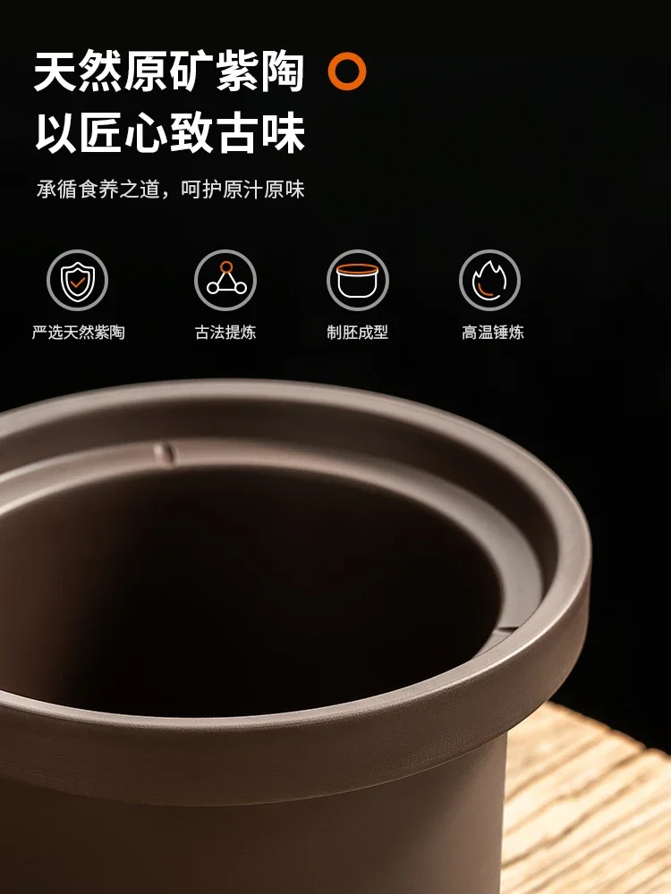 220V Large Capacity Ceramic Clay Electric Stewpot for Healthy Baby Food Soup Cooking