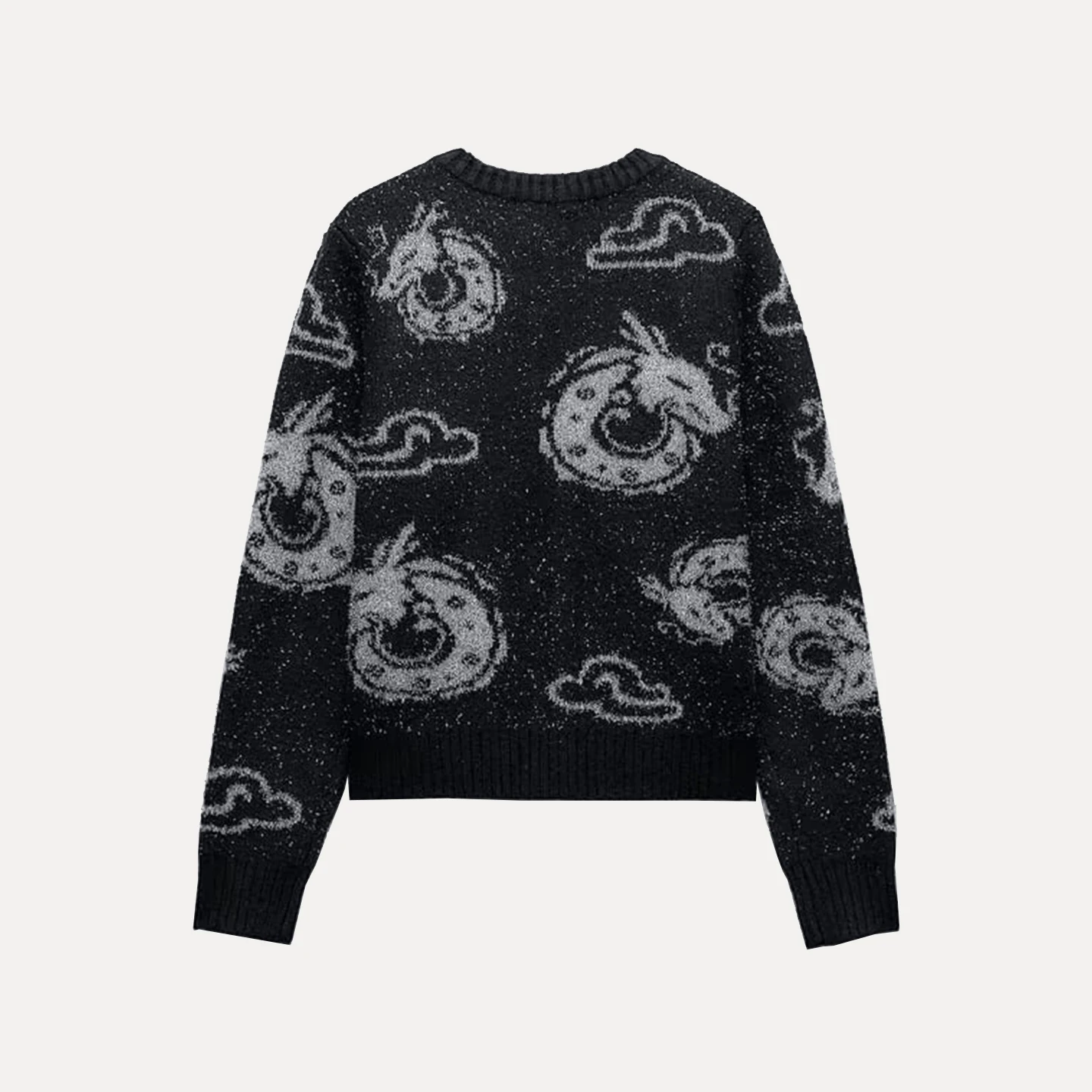 Z 2025 خريف جديد Faion المرأة محبوك Jaet الحيوان التطريز شخصية ملابس خارجية ort طول طويل Sve سترة