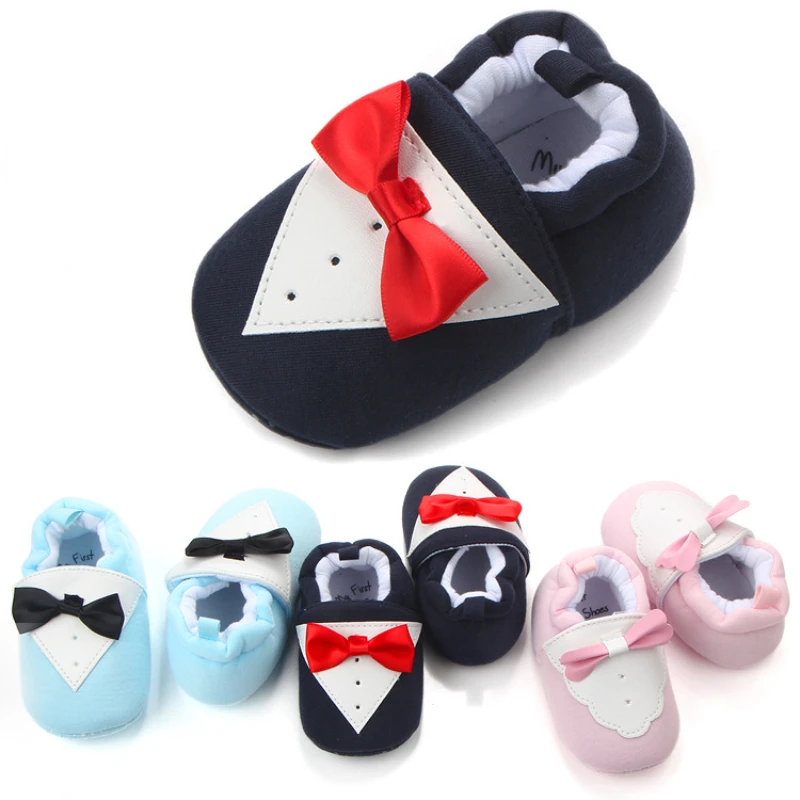 

New spring and autumn bow cute baby non-slip shoes newborn warm soft cotton toddler shoes indoor casual toddler floor shoes