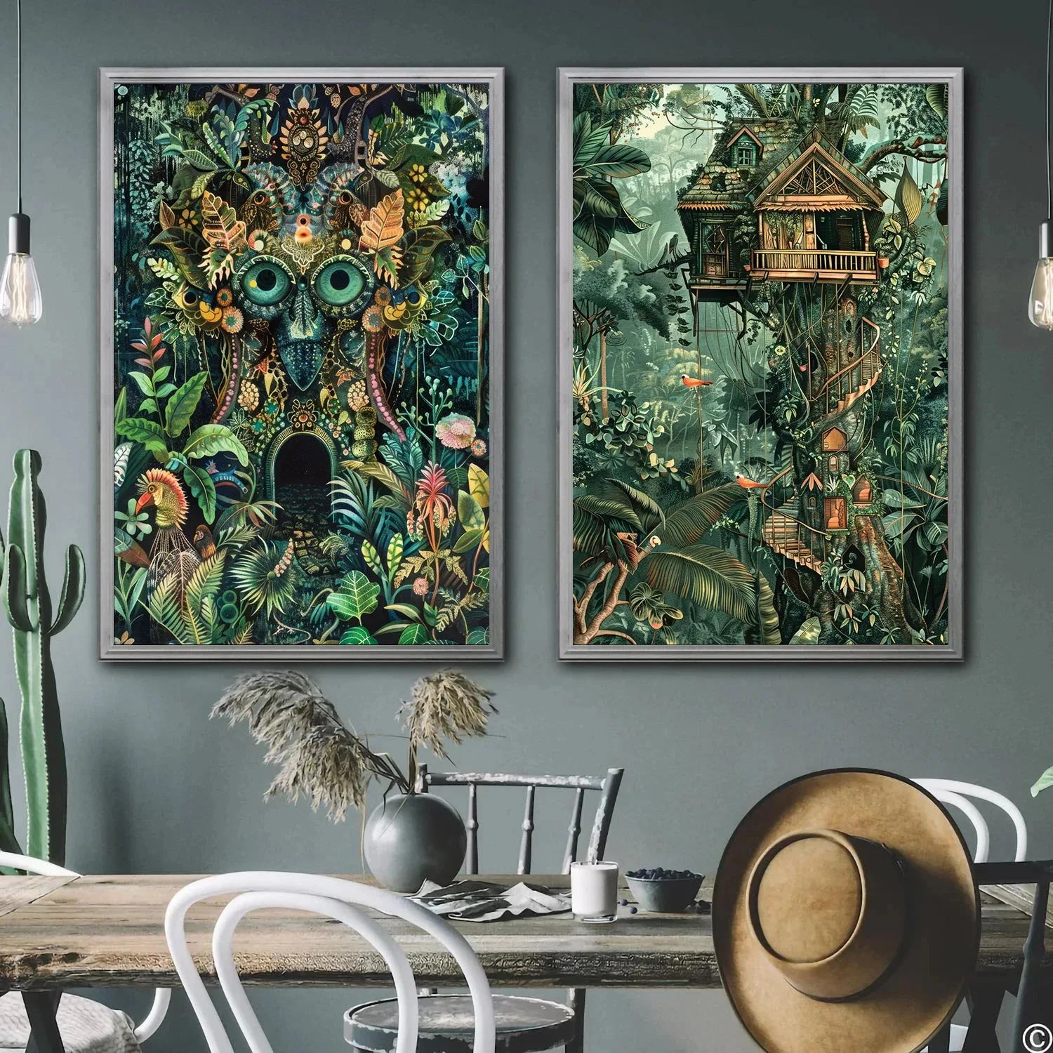 Tropical Jungle Wild Leopard Plants Animals Color Art Poster Canvas Decorative Painting Nordic Mural Home Decoration Wall Art