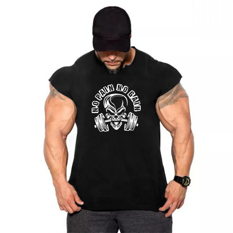 Brand Clothing mens Gym Tank Tops Summer Cotton Slim Fit shirts Men Bodybuilding Sleeveless Undershirt Fitness tops tees