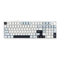 AULA F99 PRO Teclado mecánico inalámbrico con cable/Bluetooth/2,4 GHz montado en junta intercambiable en caliente con diseño 96% para Mac/Win