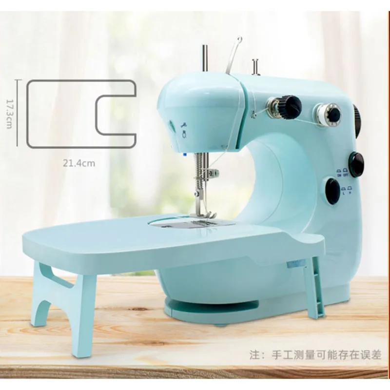 Mini Electric Sewing Machine Double Speed Adjustment With Light Household Portable Stitch Sew Needlework Handheld Sewing Machine