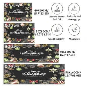 Christmas carpet for home entrance, kitchen dool, non -slip pillow for feet, bathroom rug, living room, corridor 8 Main Sales Carpet Christmas - №7