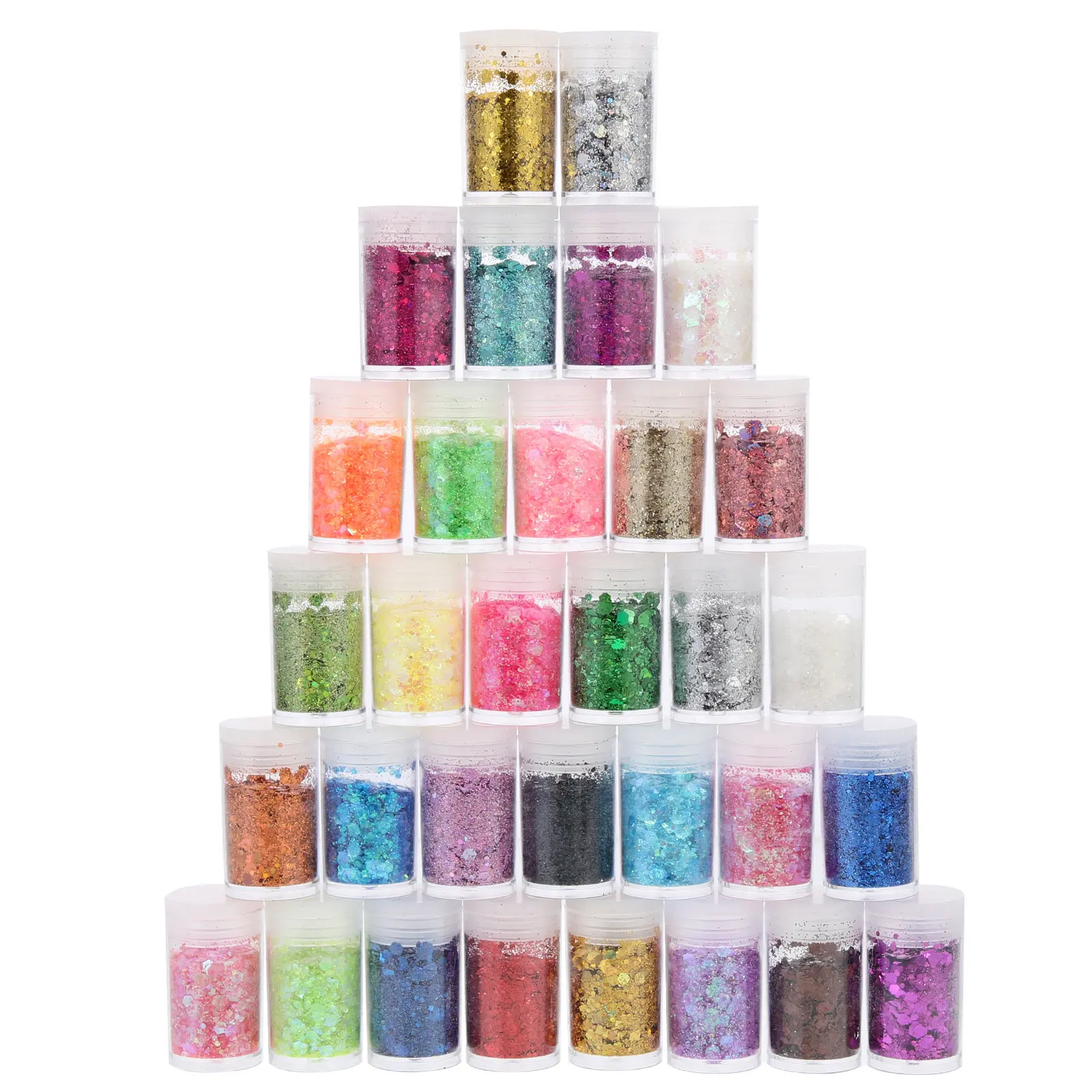 

32 Bottles Nail Glitter Sequins Shiny Manicure Art Decor Party Festival Fingernail Decoration Glitter for Resin Acrylic Gel