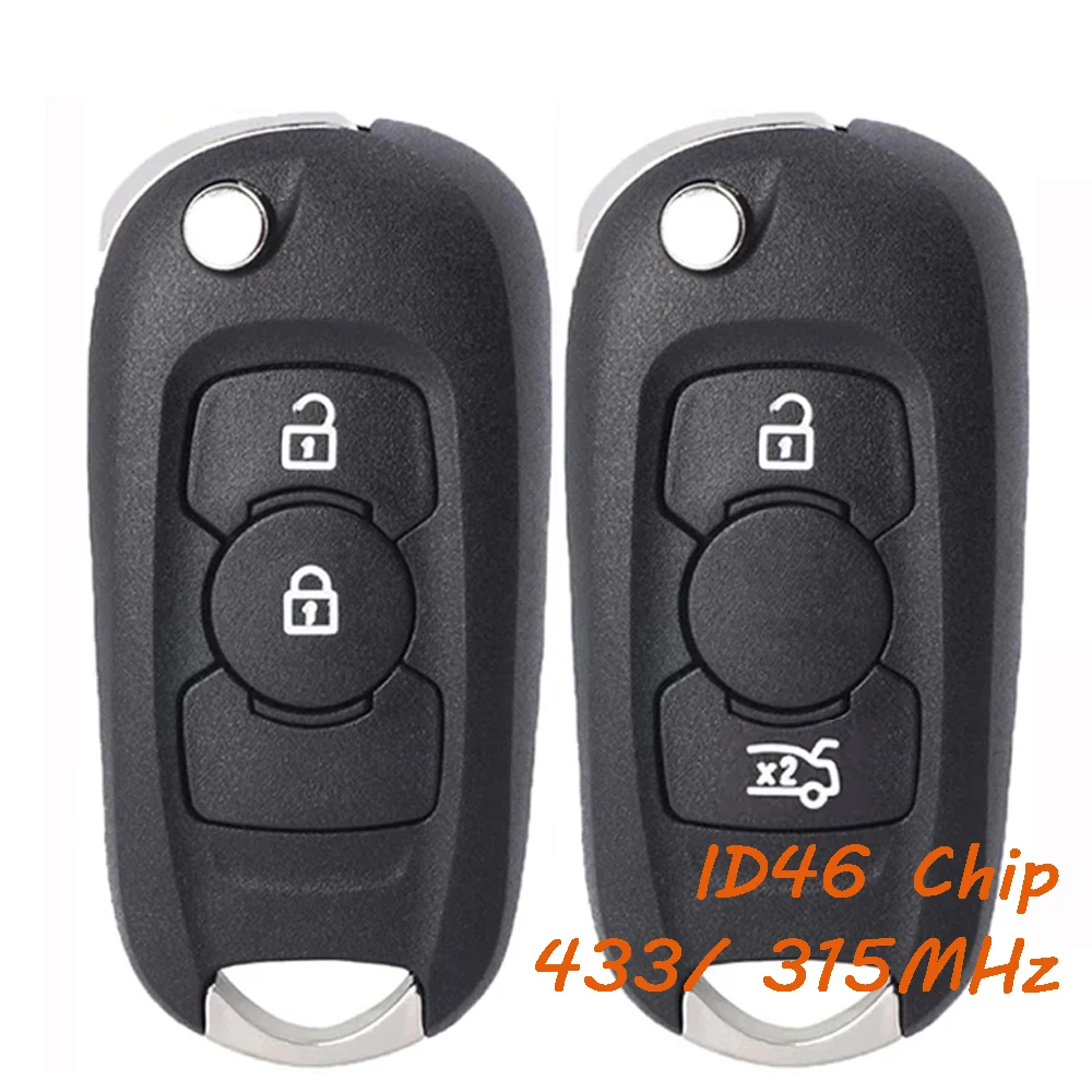 

KEYECU 13588683 Remote Key Fob for Opel Vauxhall Astra K 2015 2016 2017 2018 2019 NCF2951ETT/ HITAG 2 / 46 Chip 433MHz 315MHz