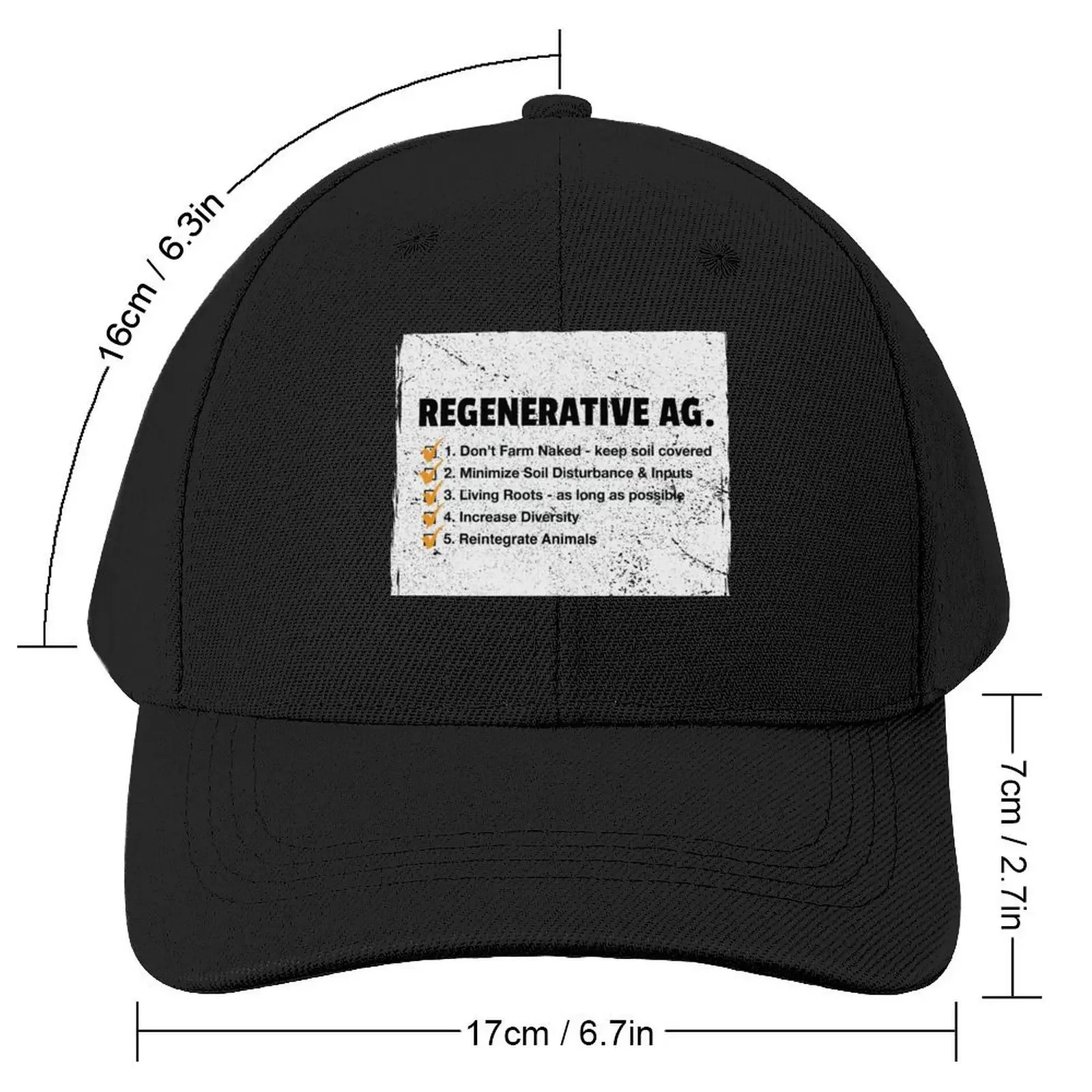 Regenerative Agriculture Principles Explained Eco Soil Health Checked Empowering Minimal Baseball Cap