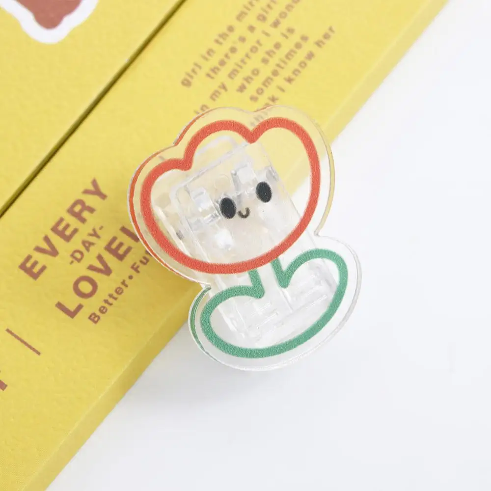 Creativity Letter Clip School Stationery Cartoon Binder Clip Transparent Clip Snacks Sealing Clip Paper Clip Binder Clips