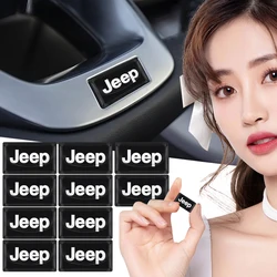 10Pc Carbon Fiber Steering Wheel Car Logo Emblem 3D Stickers For Jeep Grand Cherokee Wrangler Gladiator Compass Renegade Patriot